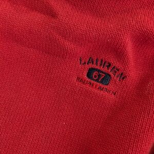 RARE VTG RALPH LAUREN | 100% Cotton RED Knit Hoodie